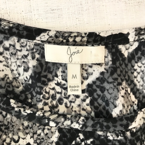 Joie Snake Skin Printed Savory Silk Joann F Top - Picture 6 of 7